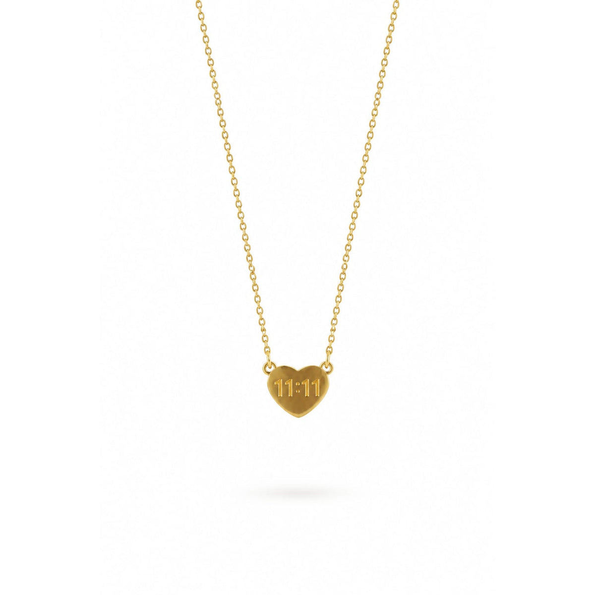 11:11 Heart Minimal Anti-Tarnish Pendant