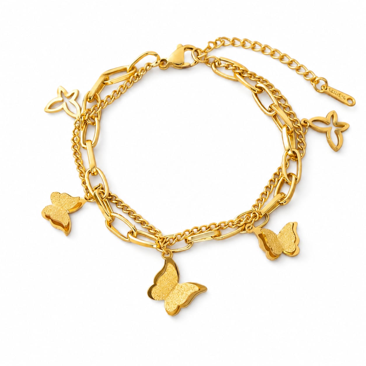 Flutter Charm Layered Bracelet