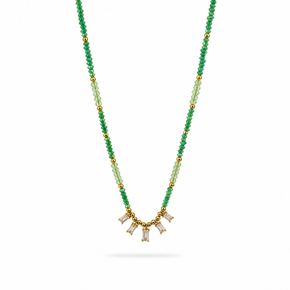 Emerald Crystal Anti-Tarnish Necklace