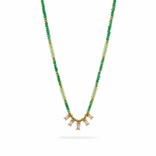 Emerald Crystal Anti-Tarnish Necklace