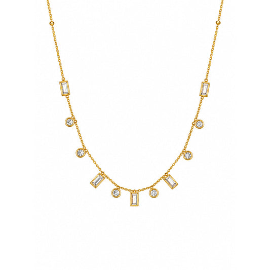 Celeste Charm Drop Necklace