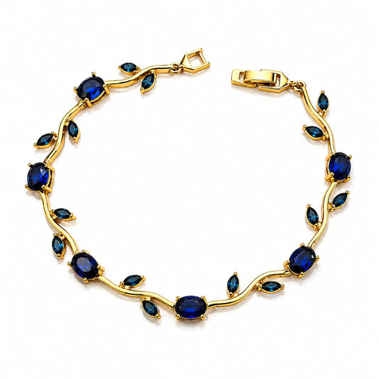 Blue Tulip Anti-Tarnish Statement Bracelet