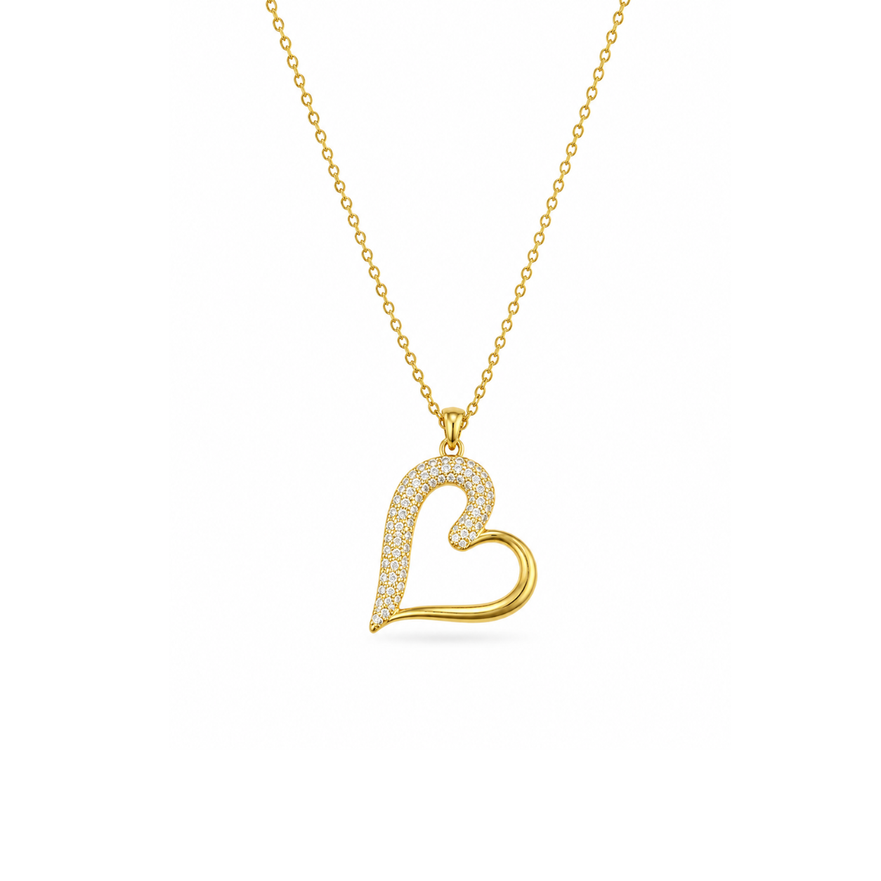 Elara Crystal Heart Pendant Necklace