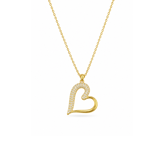 Elara Crystal Heart Pendant Necklace