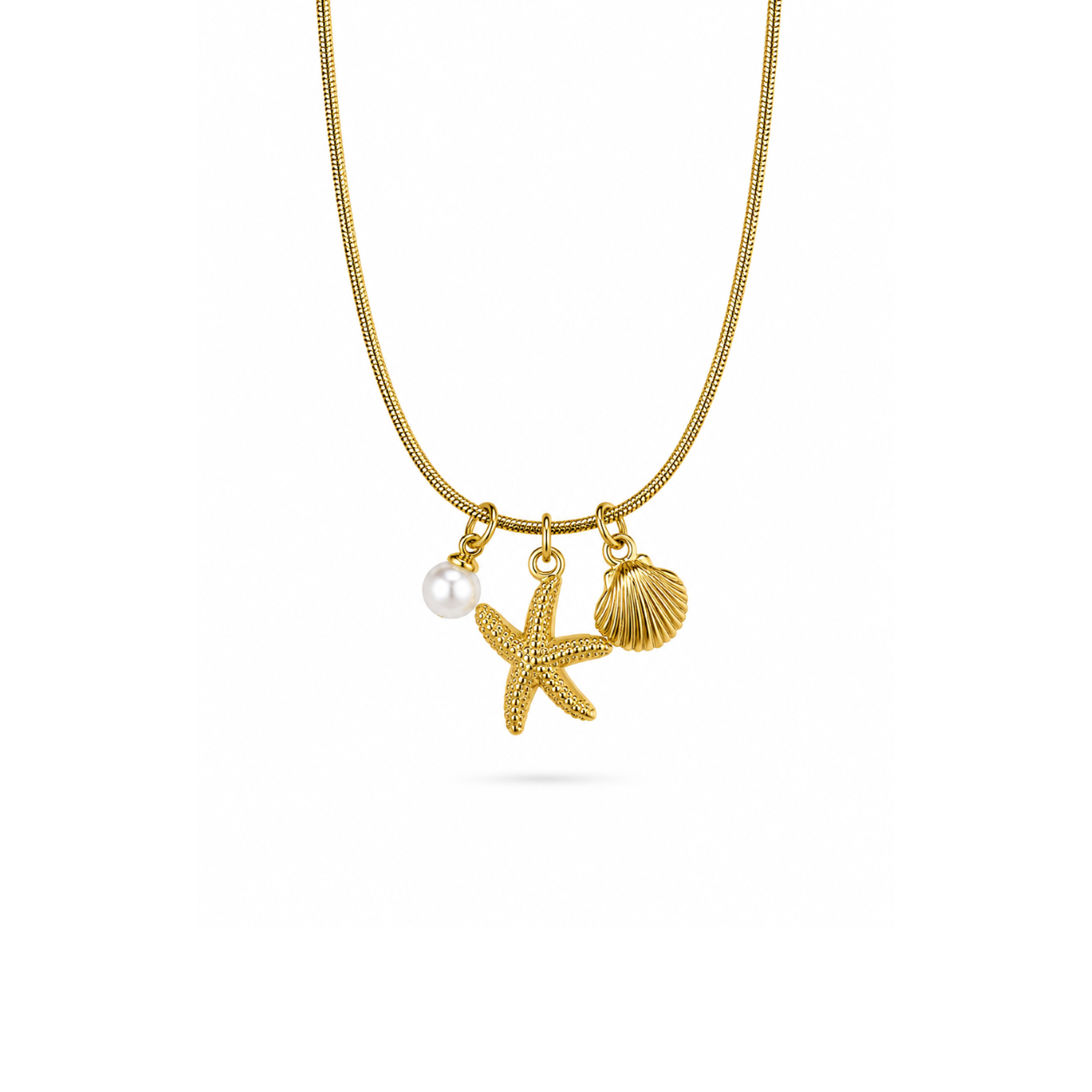 Maris Pearl Starfish Charm Necklace