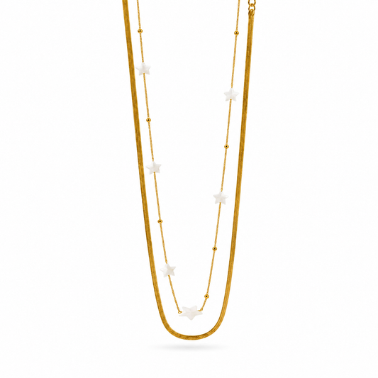 Star Layered Anti-Tarnish Necklace
