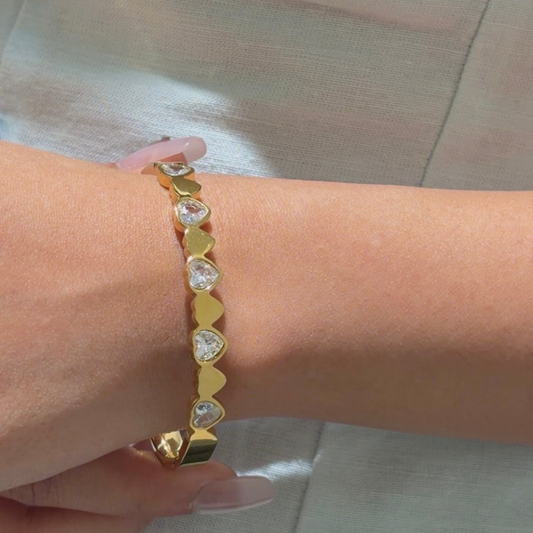 Amora Heart Crystal Kada Bracelet