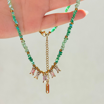 Emerald Crystal Anti-Tarnish Necklace