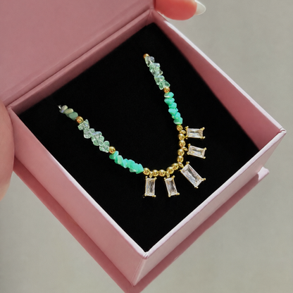 Emerald Crystal Anti-Tarnish Necklace